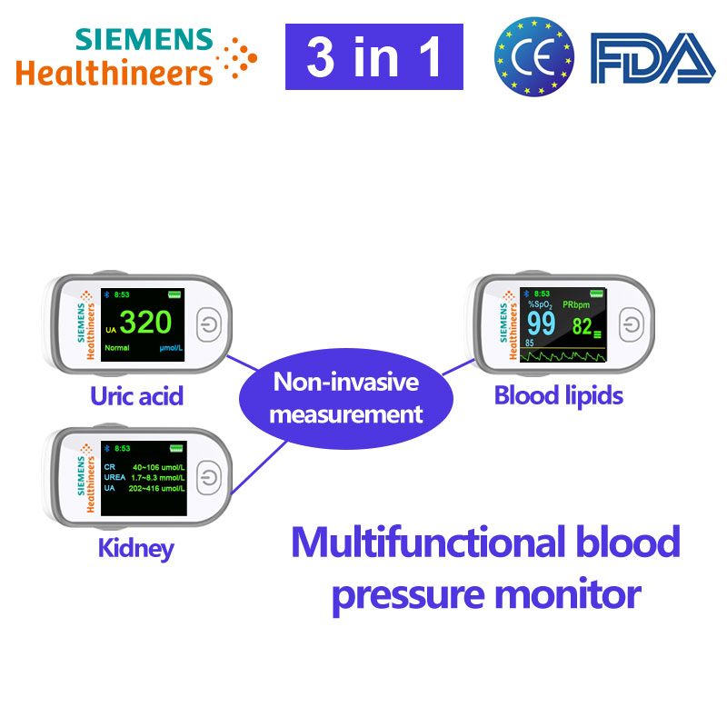 【3 in 1】Oxímetro multifuncional (Pruebas no invasivas de riñones. + oxígeno en sangre no invasivo + ácido úrico no invasivo)